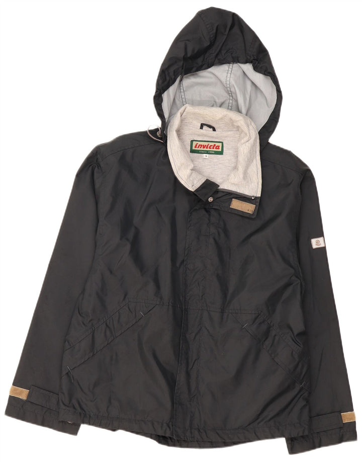Giacca a vento con cappuccio da uomo INVICTA UK 38 nylon nero medio