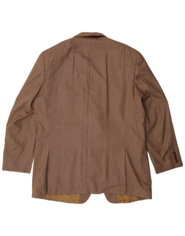 Giacca blazer a 2 bottoni lunga da uomo IZOD UK 46 3XL pied de poule beige