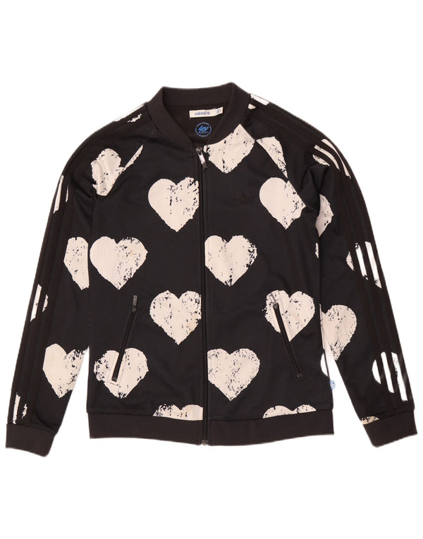 Giacca da ginnastica grafica da donna Adidas IT 42 Medium Black Heart