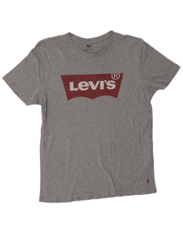 T-shirt grafica da uomo LEVI'S grande grigia