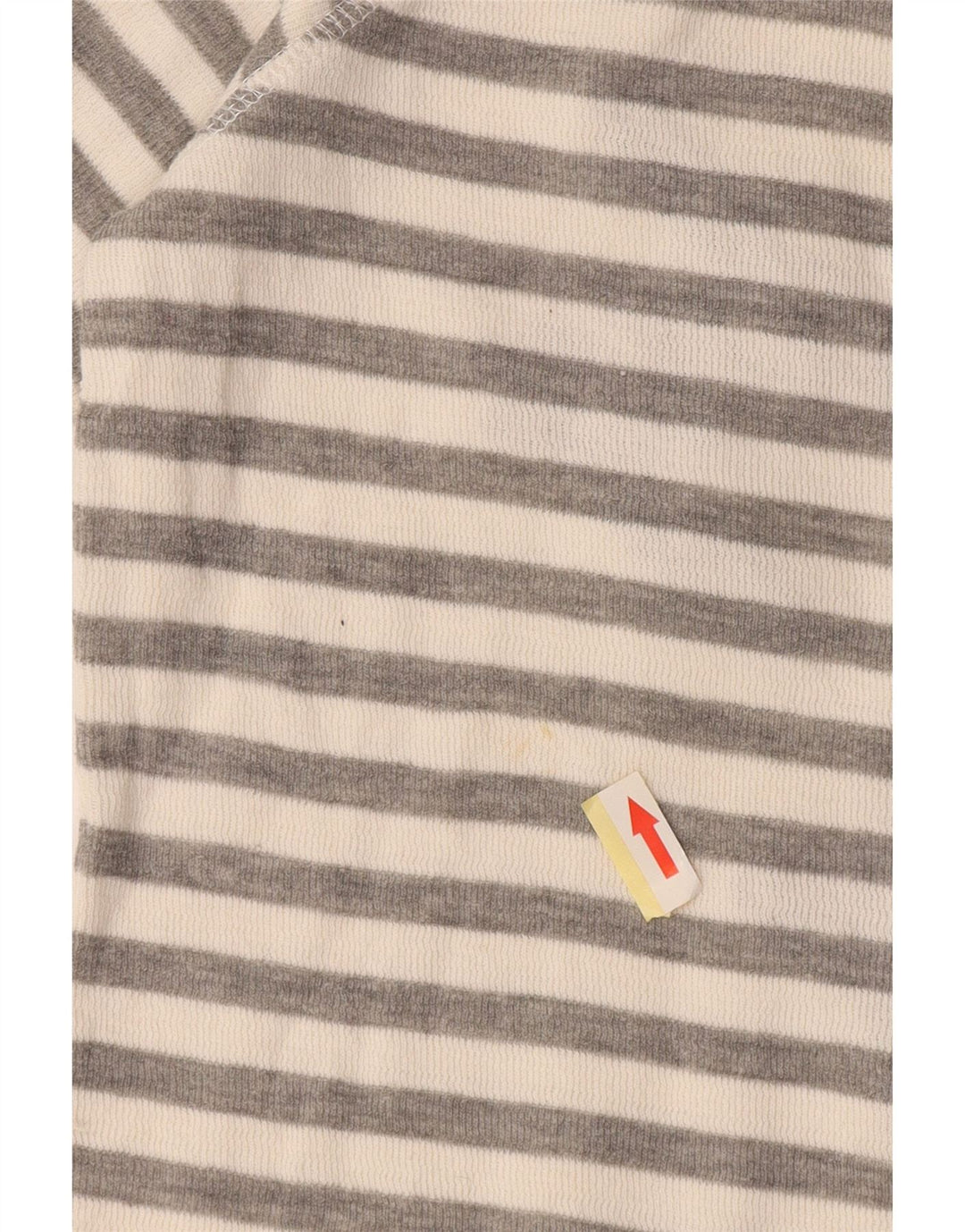 Top grafico da donna a maniche lunghe Superdry UK 10 piccolo cotone a righe grigie