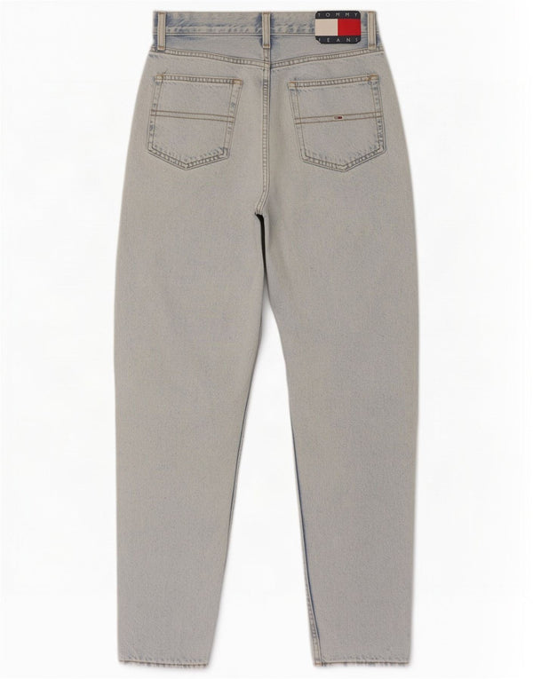 Tommy Hilfiger Donna Mom Jeans affusolati a vita ultra alta W27 L28 Blu