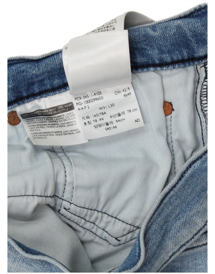 Jeans dritti da uomo Levi's W31 L30 in cotone blu