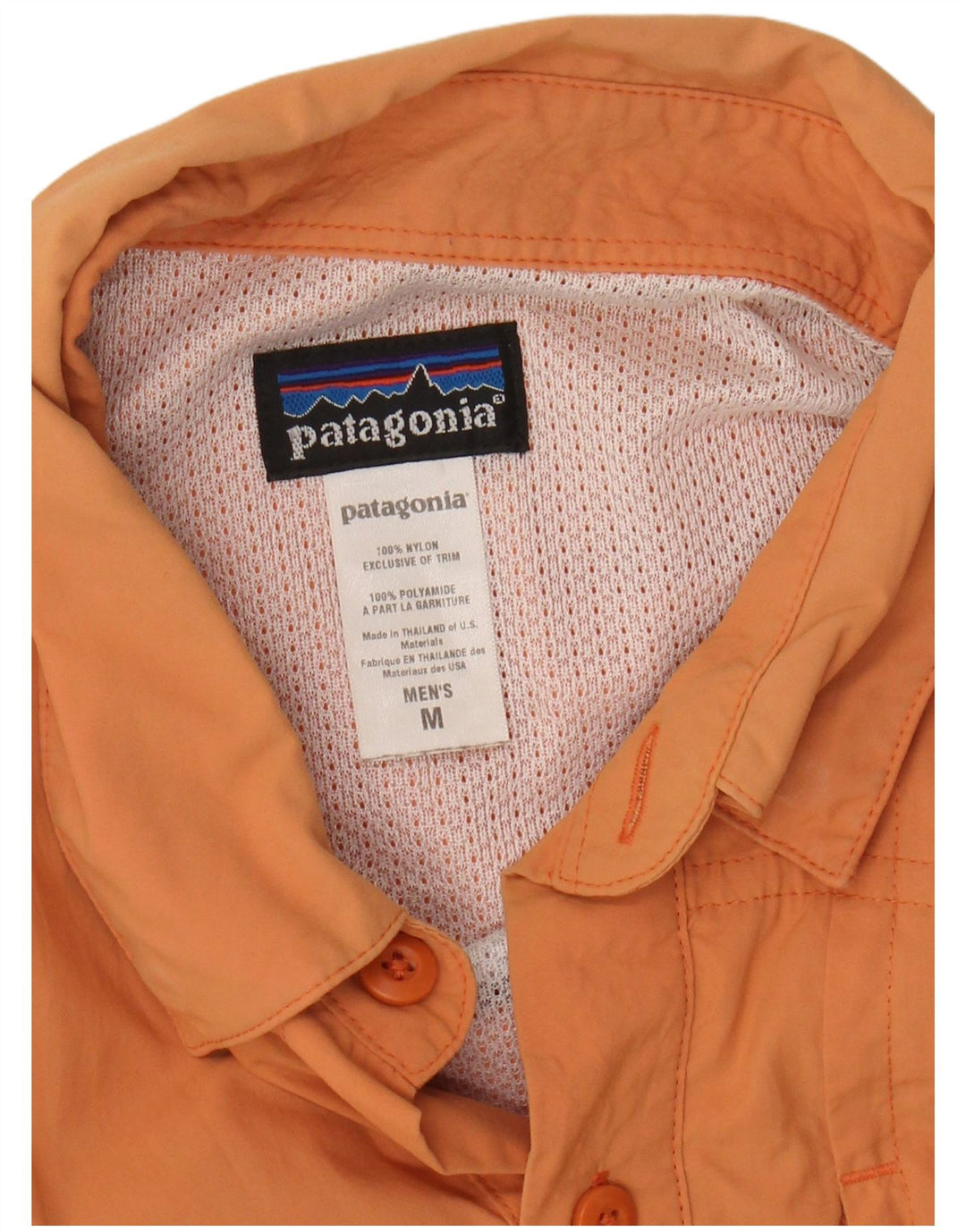 Camicia da uomo Patagonia in nylon arancione medio