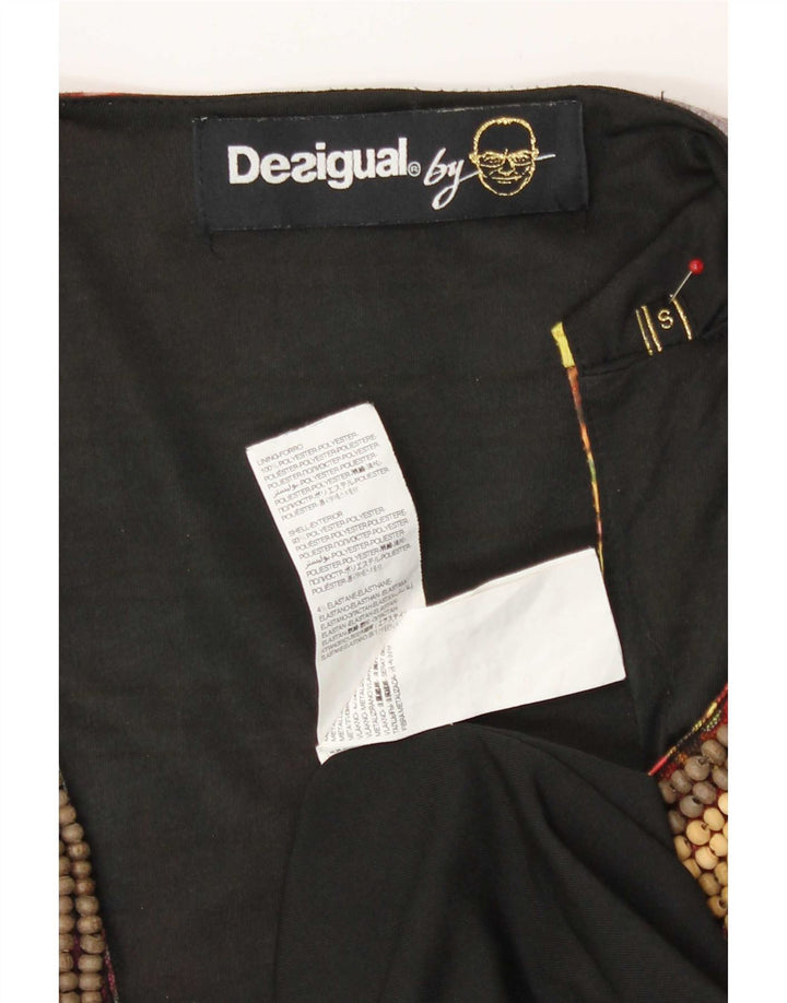 Desigual Abito basic senza maniche da donna UK 10 Piccolo floreale multicolore