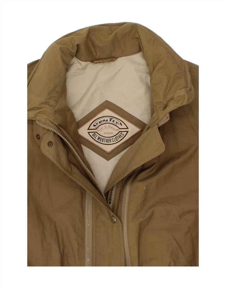 DIOLEN Womens Oversized Overcoat UK 18 XL Brown Cotton Vintage Diolen and Second-Hand Diolen from Messina Hembry 