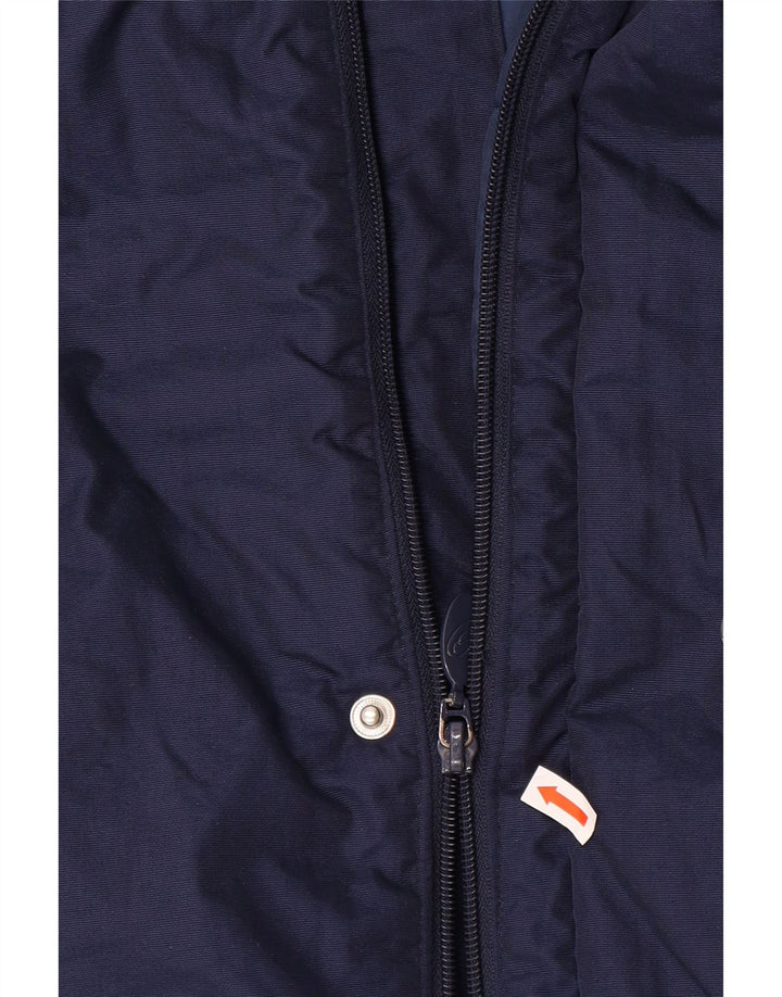 Giacca imbottita grafica da uomo Asics UK 42 XL nylon blu navy