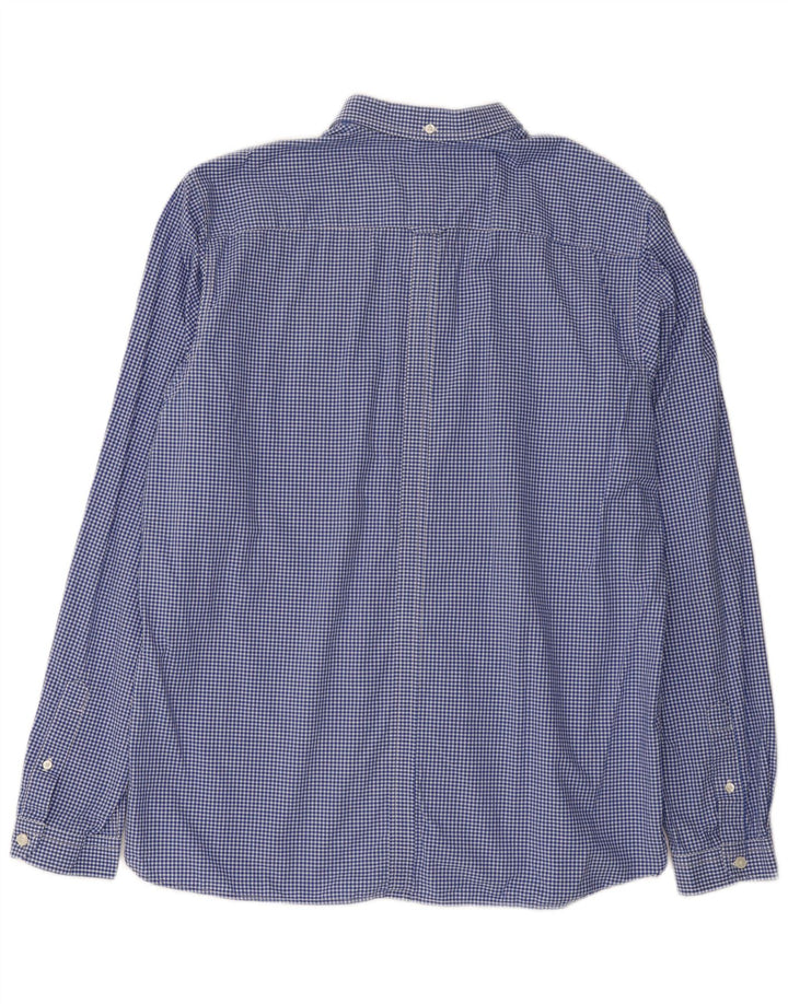 Camicia slim fit da uomo Fred Perry XL in cotone a quadretti blu