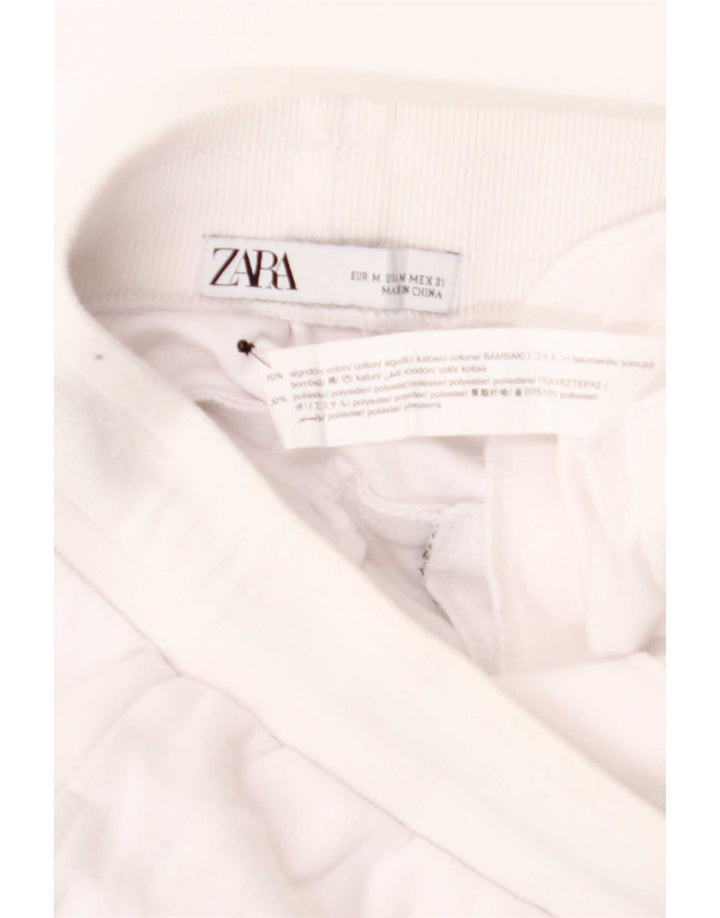 Zara Pantaloni da tuta da uomo in cotone color block bianco medio