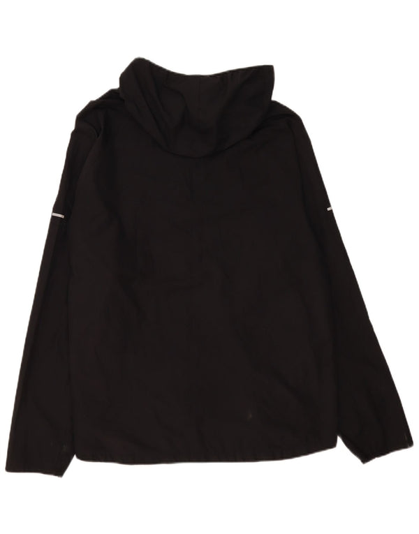 Giacca da ginnastica con cappuccio da corsa da donna Nike UK 16 grande poliestere nero