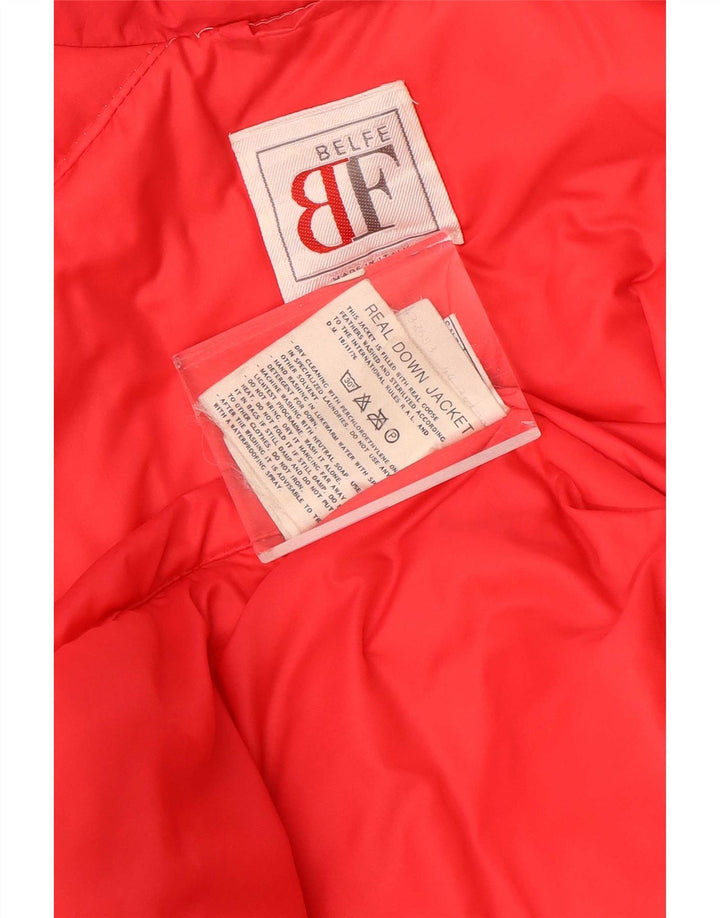Cappotto imbottito oversize doppio petto da donna Belfe UK 14 Rosso medio