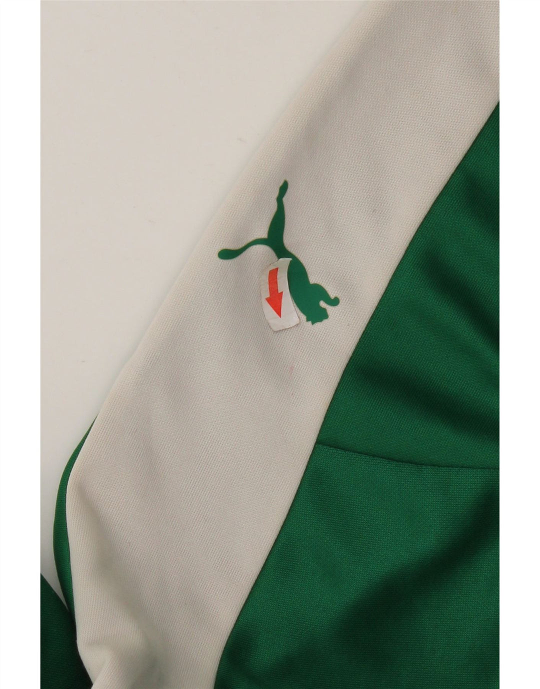 Maglia da tuta da uomo Puma con zip e collo, XL, in poliestere color block verde