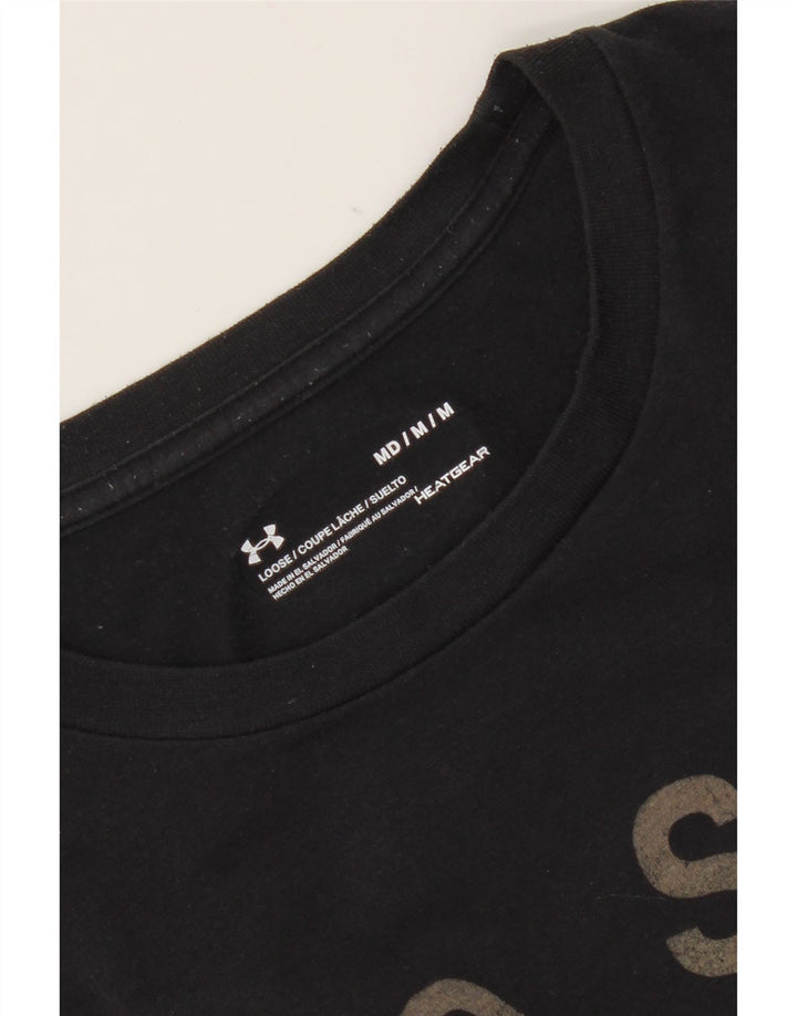 Maglietta grafica da uomo Under Armour Heat Gear Top nera media