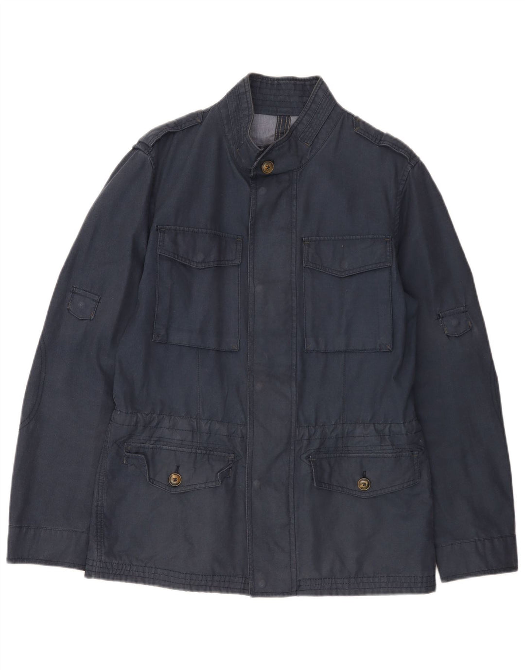 MASSIMO DUTTI Giacca militare da uomo UK 36 Small Blu Navy