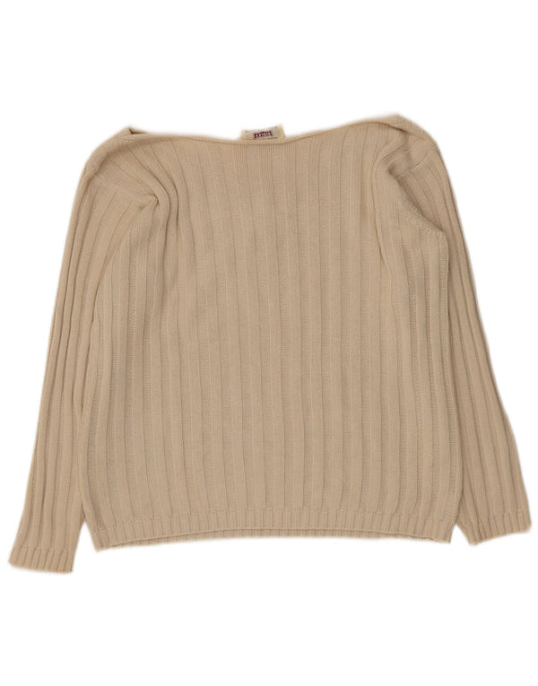 Maglione da donna con scollo a barca Eleganza rilassata Sisley UK 10 Small Beige