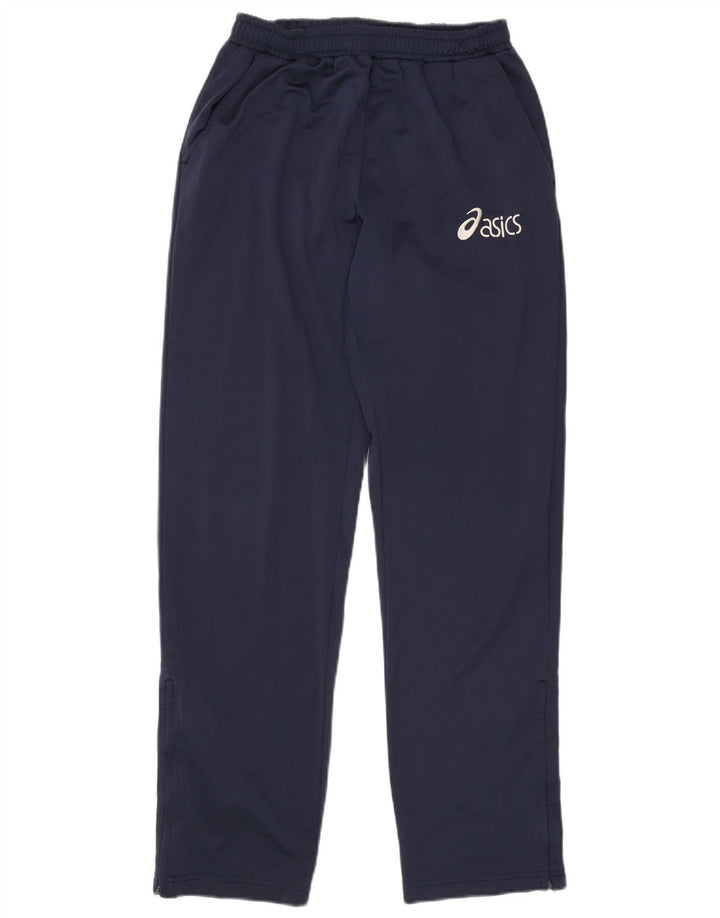 Pantaloni da tuta con grafica ASICS da uomo, poliestere medio blu navy