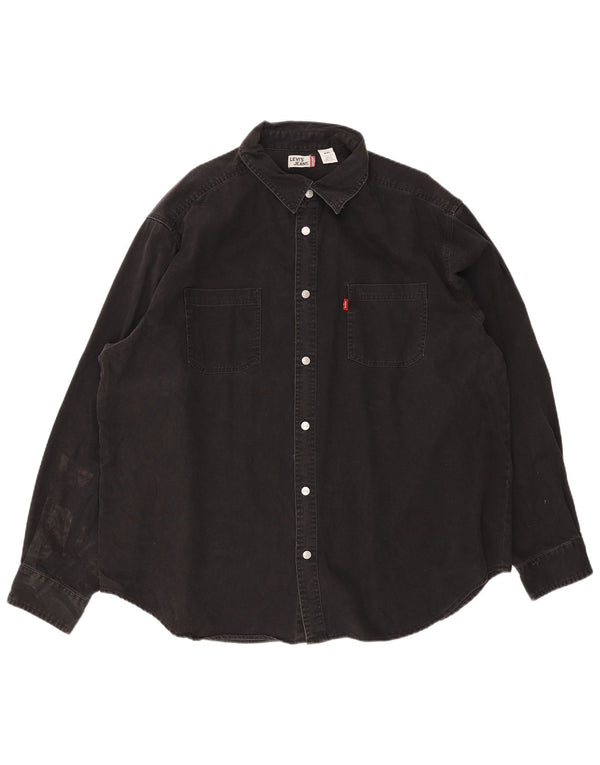 Camicia di jeans da uomo Levi's 2XL cotone nero