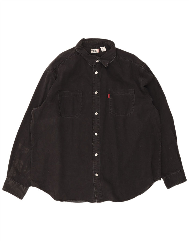 Camicia di jeans da uomo Levi's 2XL cotone nero