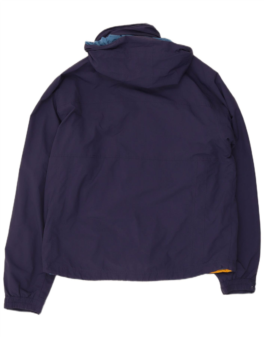 Giacca a vento con cappuccio da uomo L.L.Bean UK 38 poliestere medio blu navy