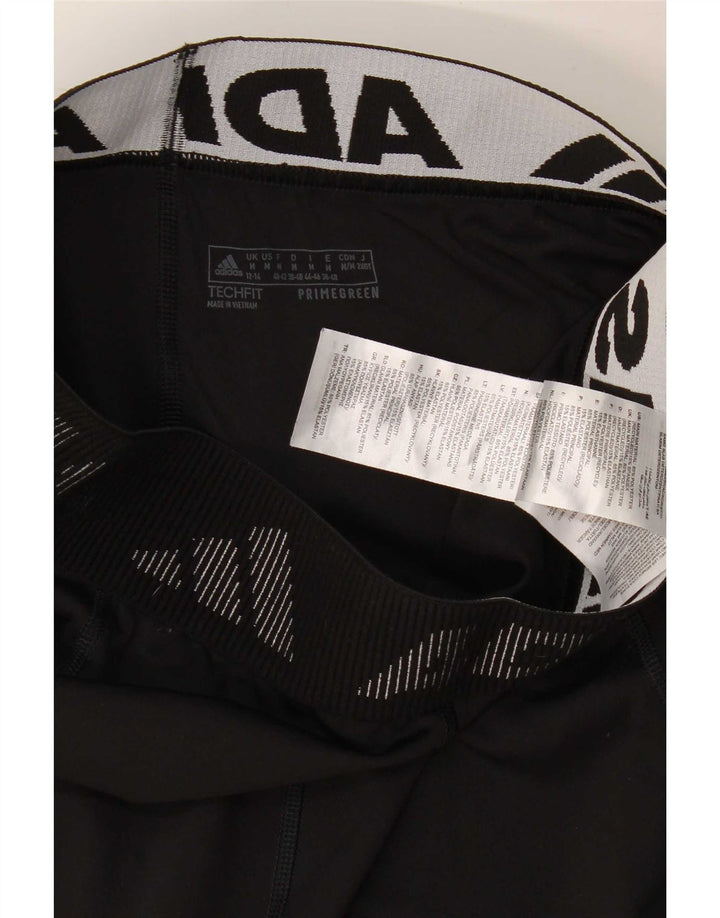 Adidas Leggings Capri grafici da donna UK 12/14 Medium Black Poliestere