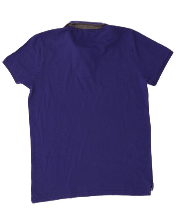 Polo Puma da uomo grande in cotone blu
