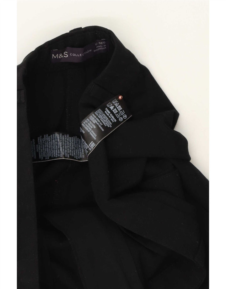 Pantaloni chino dritti da donna Marks & Spencer UK 12 medi W32 L31 neri
