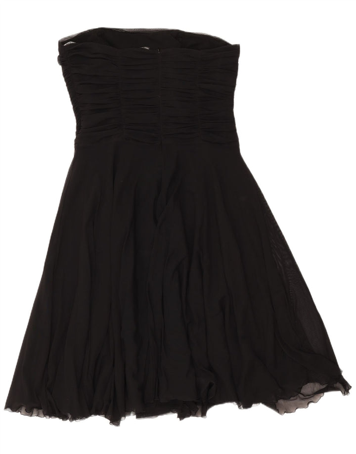 Abito senza spalline da donna Marks & Spencer UK 16 Large Nero in poliammide
