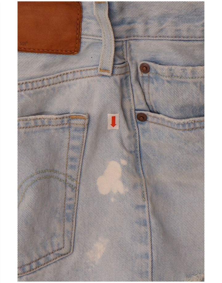 Pantaloncini di jeans Levi's 501 da donna W27 piccoli in cotone blu
