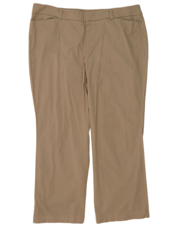 DOCKERS Pantaloni casual dritti da donna US 22 3XL W42 L30 Cotone beige