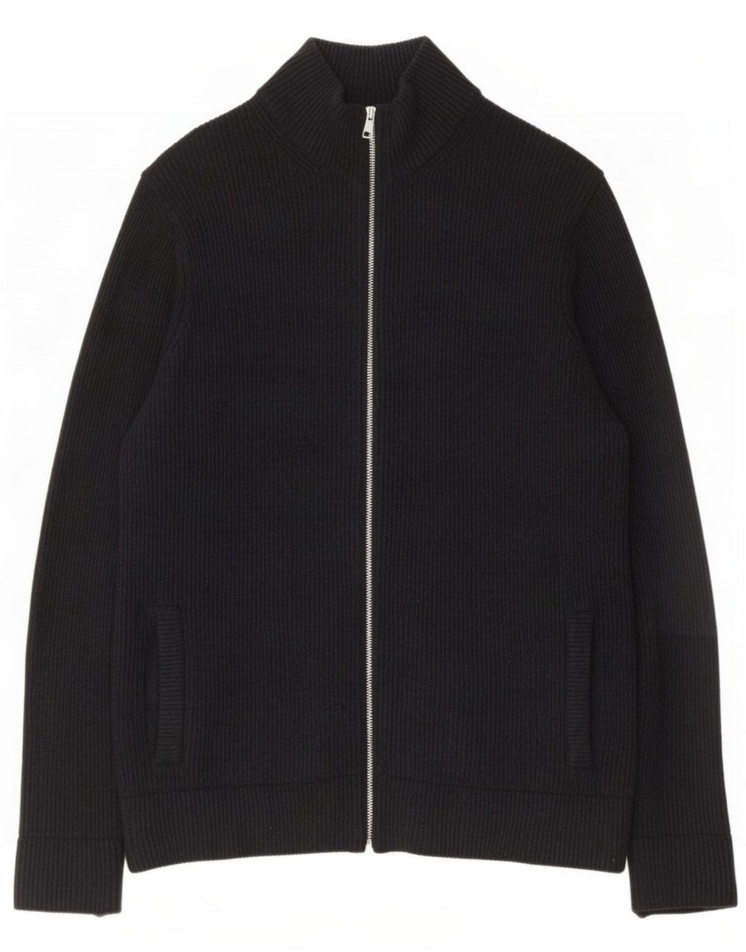 Maglione cardigan da uomo Marks & Spencer in lana nera media
