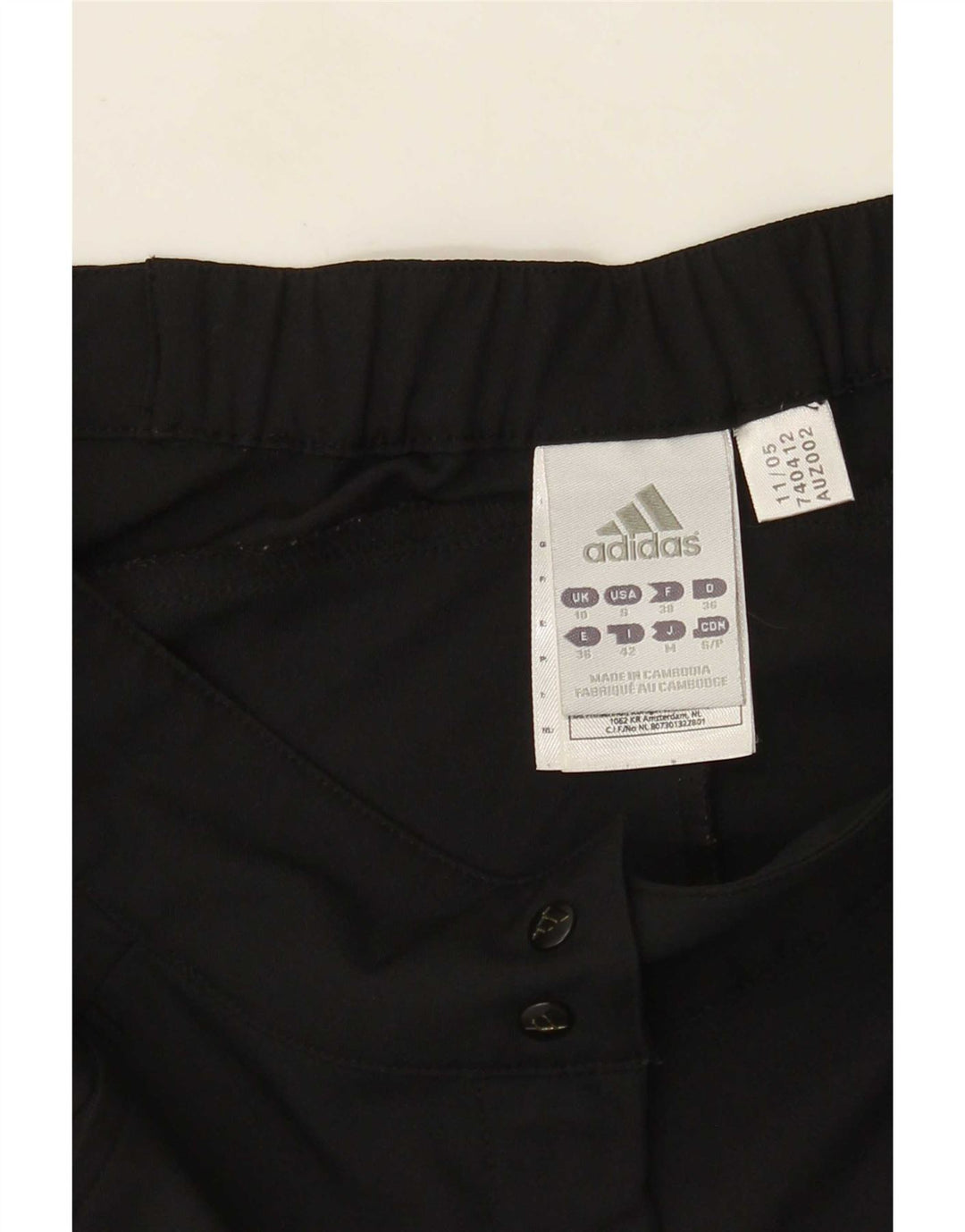 Pantaloncini sportivi regolari Adidas Climalite da donna UK 10 piccoli poliestere nero