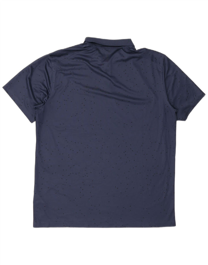 Polo Nike da uomo Dri Fit vestibilità standard misura grande in poliestere blu navy