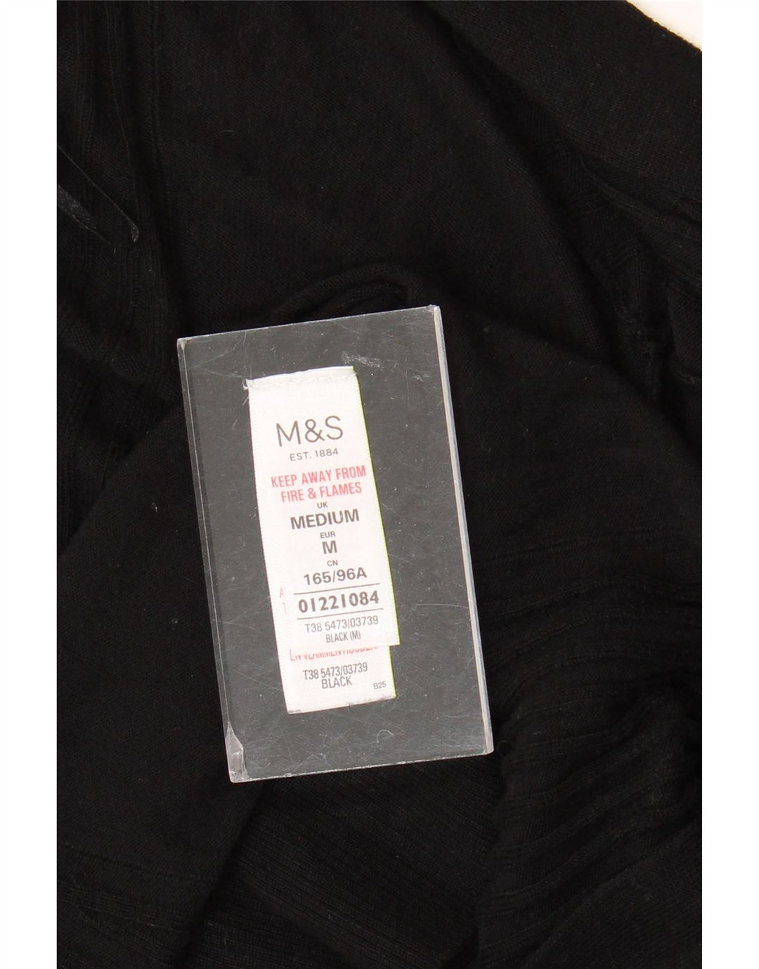 Maglione cardigan aperto lungo da donna Marks & Spencer UK 14 medio nero
