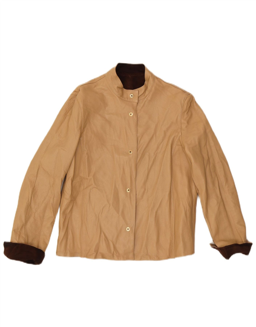 Giacca reversibile vintage da donna IT 42 Colorblock marrone medio