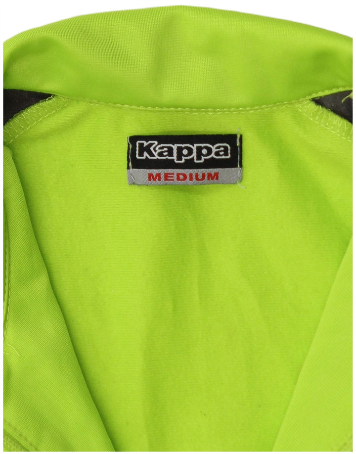 KAPPA Boys Tracksuit Top Jacket 11-12 Years Medium Green Colourblock
