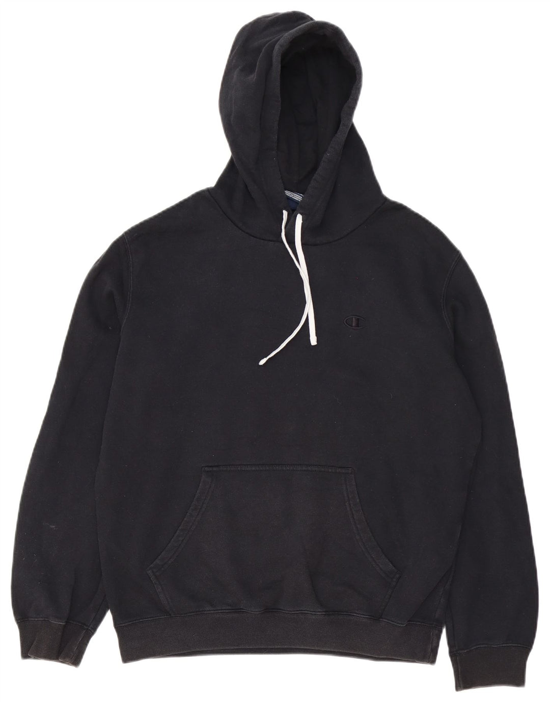 Maglione con cappuccio da uomo Champion grande in cotone nero