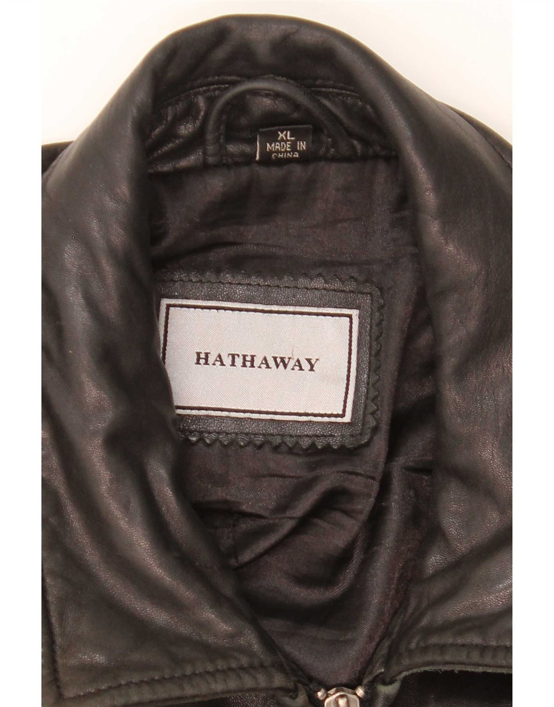 Giacca in pelle da uomo Hathaway UK 42 XL Pelle nera