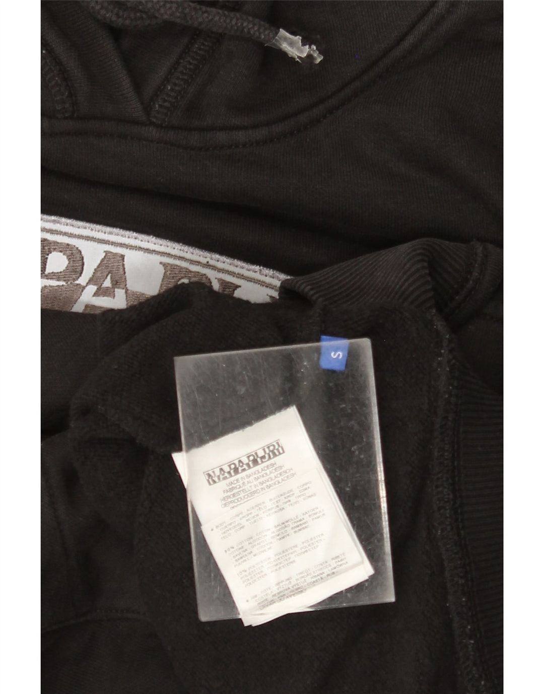 Maglione con cappuccio grafico geografico da uomo NAPAPIJRI piccolo in cotone nero