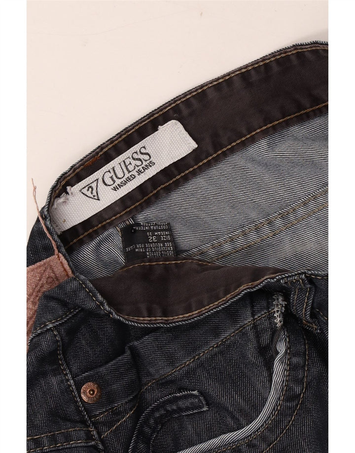 Jeans dritti da uomo Guess W32 L32 in cotone blu navy