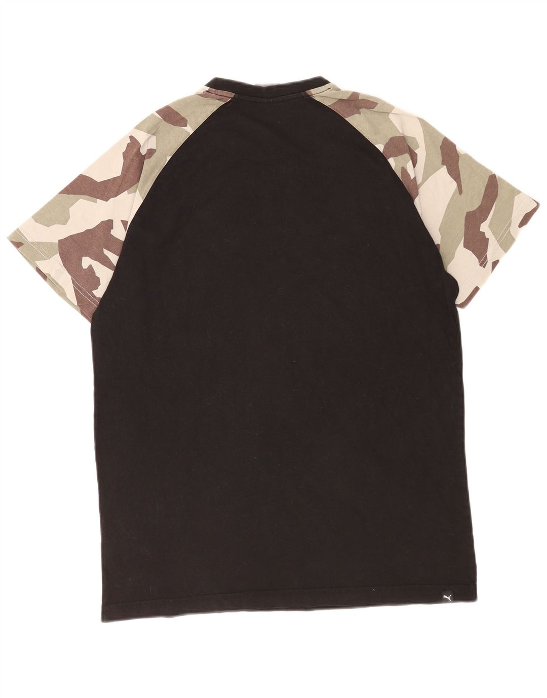 T-shirt grafica da uomo Puma Top Large nera mimetica