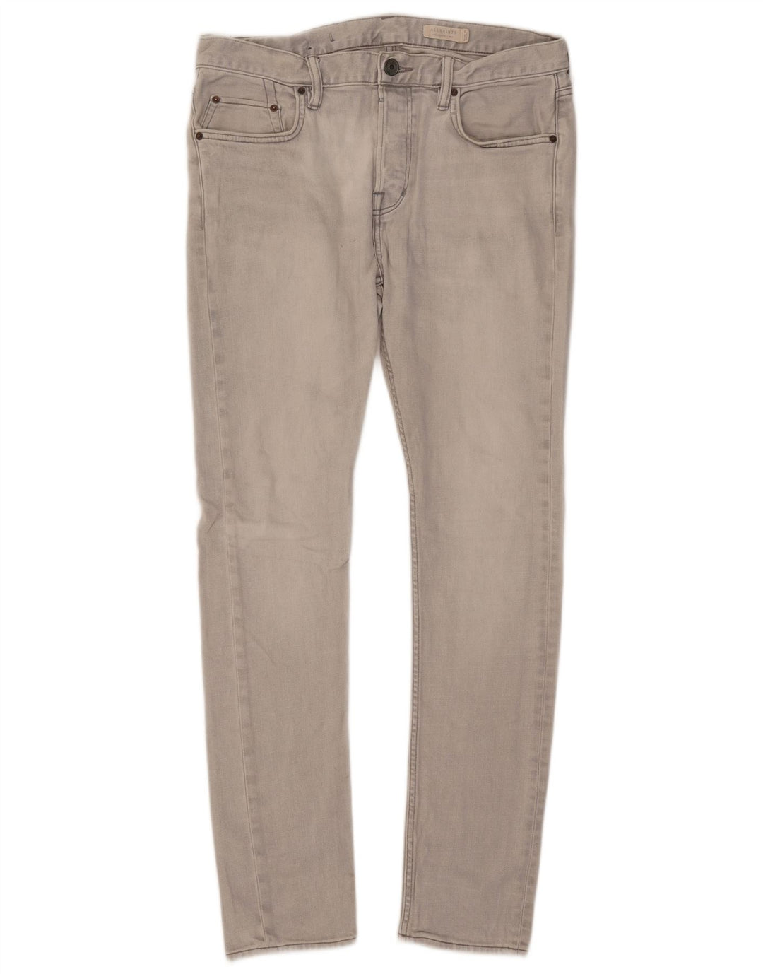 Jeans skinny a sigaretta da uomo All Saints W35 L31 Grigi