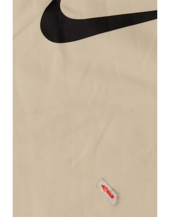 Felpa grafica da uomo Nike Felpa media in cotone color block bianco sporco