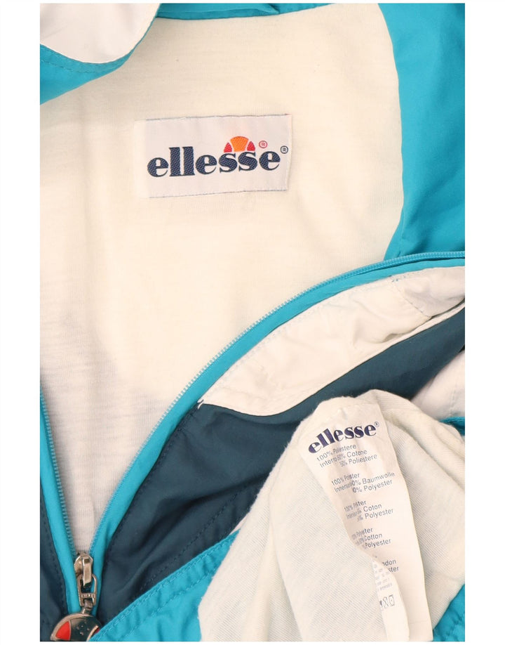 Giacca da ginnastica grafica da uomo Ellesse, grande, in poliestere color block blu