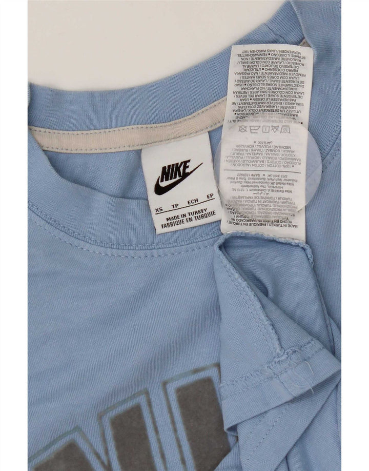 T-shirt grafica da uomo Nike Top XS in cotone blu