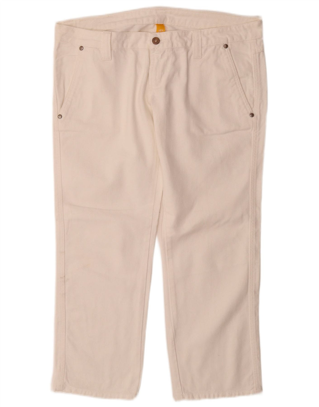 Jeans dritti da donna Upstar W32 L27 cotone bianco