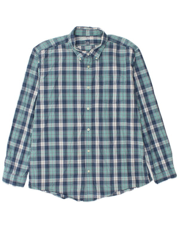 Camicia da uomo Classic Fit di Eddie Bauer, cotone a quadri blu di grandi dimensioni