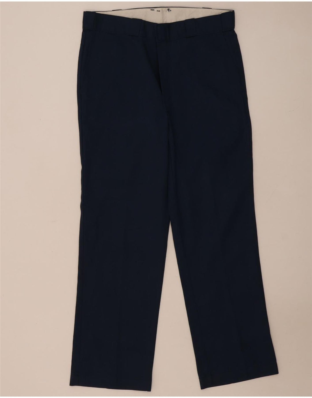 Pantaloni chino dritti da uomo Dickies W34 L31 poliestere blu navy