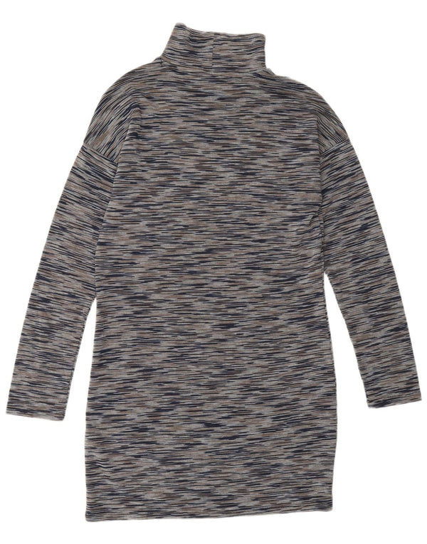 TOPSHOP Womens Jumper Dress UK 10 Small Navy Blue Flecked Viscose