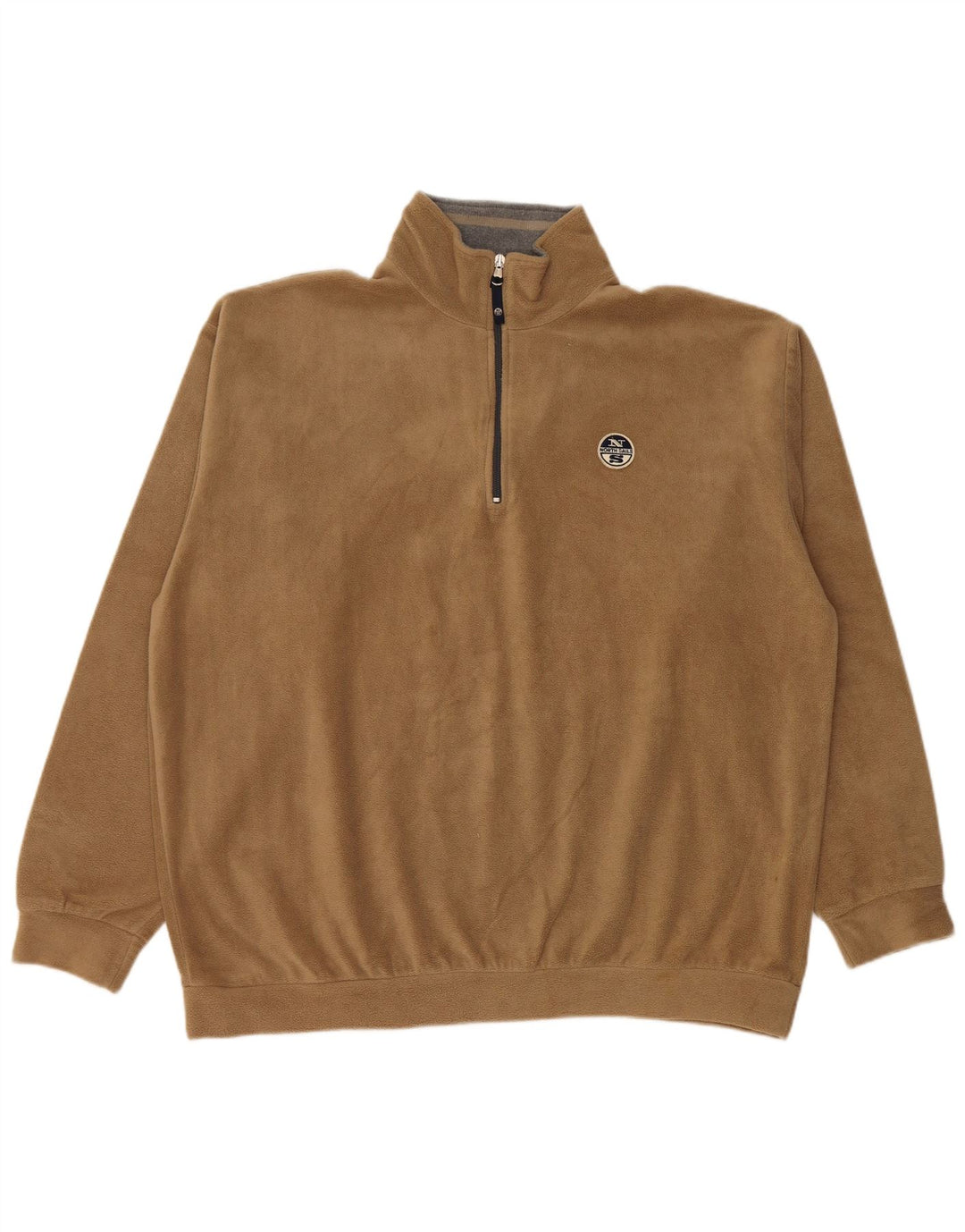NORTH SAILS Maglione in pile da uomo con collo e zip 2XL Poliestere beige