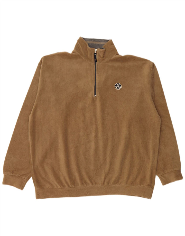 NORTH SAILS Maglione in pile da uomo con collo e zip 2XL Poliestere beige